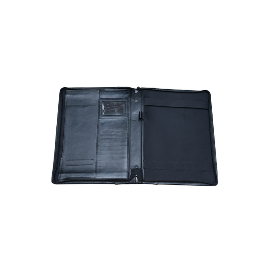 Signature Document Folder Black Full Grain Leather