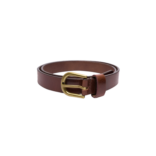 Women's Belt Oil Pull Up Slim Full Grain Leather