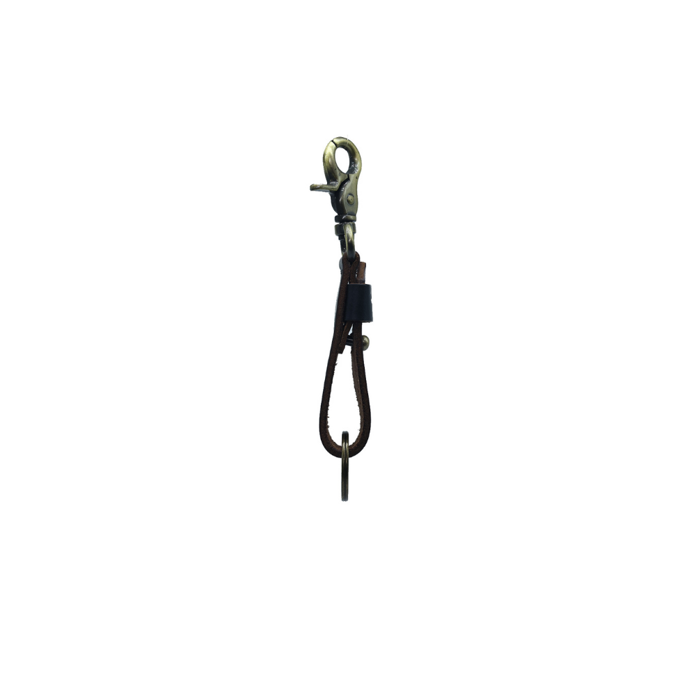 Sturdy Keychain - Black Reinforced Full Grain Leather