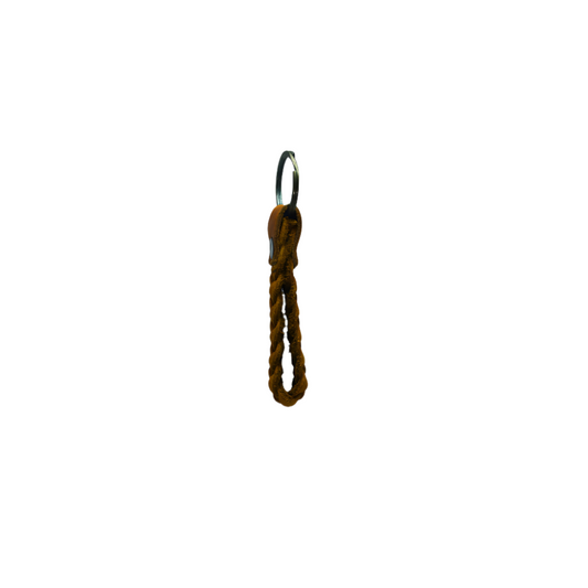 Handmade Keychain - Dust Brown Loop Style Full Grain Leather