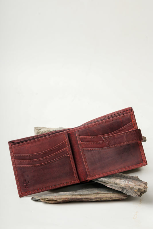 Loop Lock Dust Cherry Wallet Full Grain Leather
