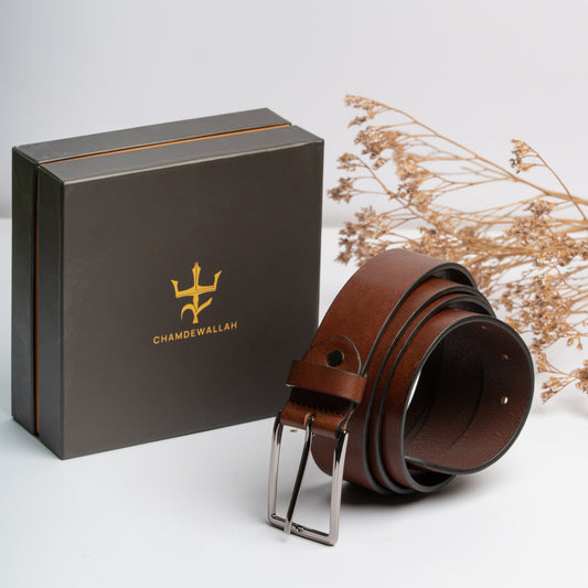 Verona Brown Men's Belt 35mm - Italian Full Grain Leather