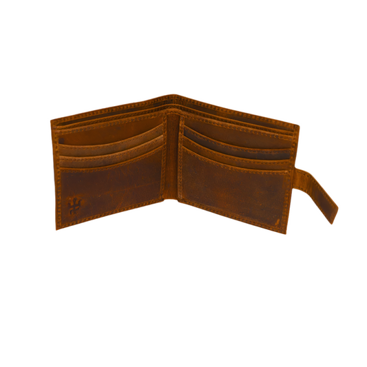 Loop Lock Oil Brown Wallet Full Grain Leather