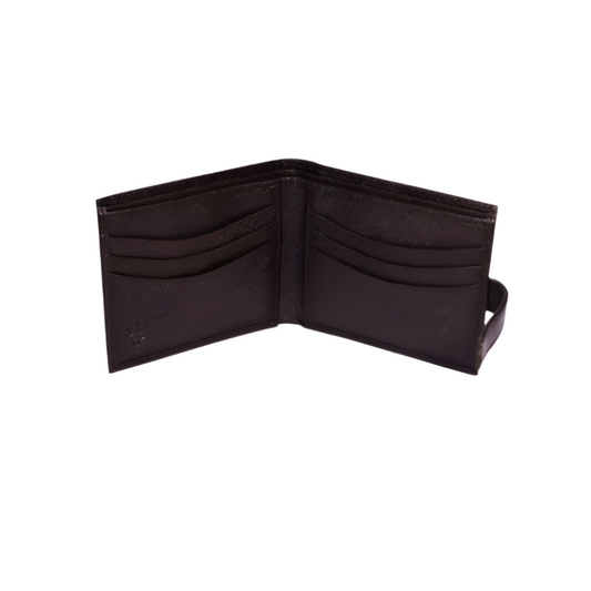 Loop Lock Saffiano Sable Full Grain Leather Wallet
