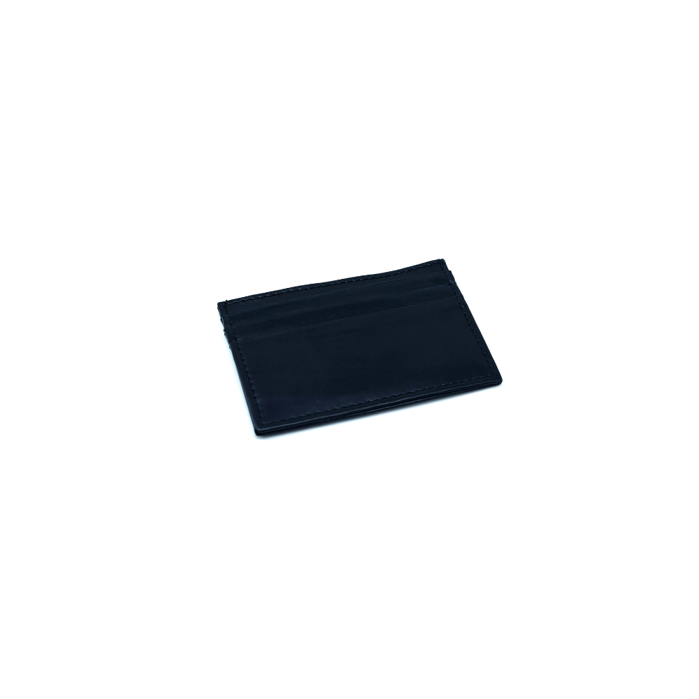 Minimal Card Holder Black Full Grain Leather - Pack of 2