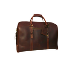 Legacy Duffel Bag with Travel Tag - Cherry Tone Full Grain Leather