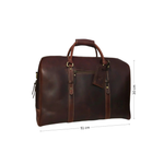 Legacy Duffel Bag with Travel Tag - Cherry Tone Full Grain Leather