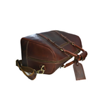 Legacy Duffel Bag with Travel Tag - Cherry Tone Full Grain Leather