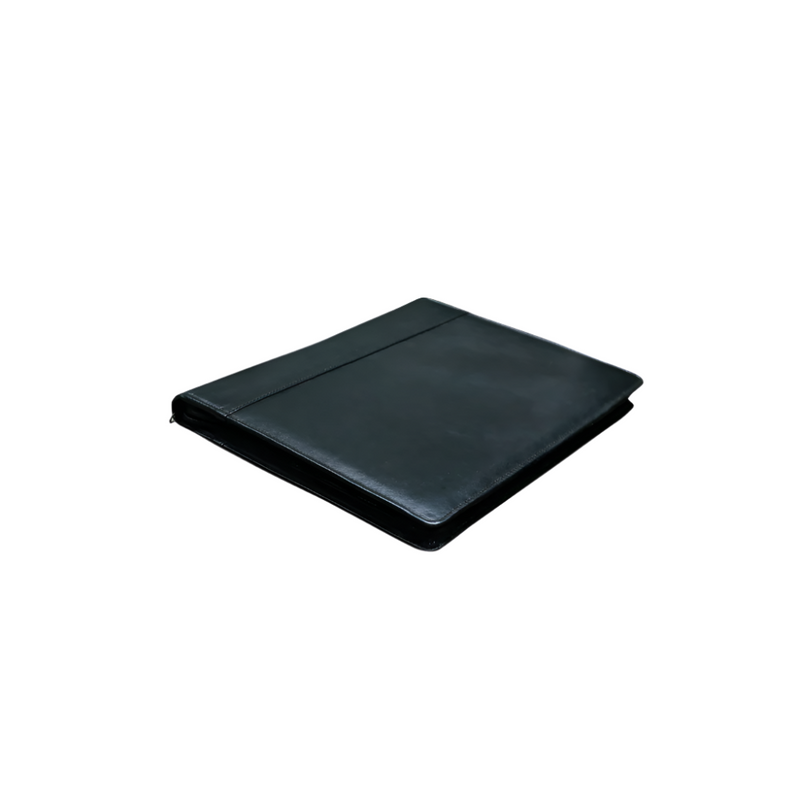 Signature Document Folder Black Full Grain Leather