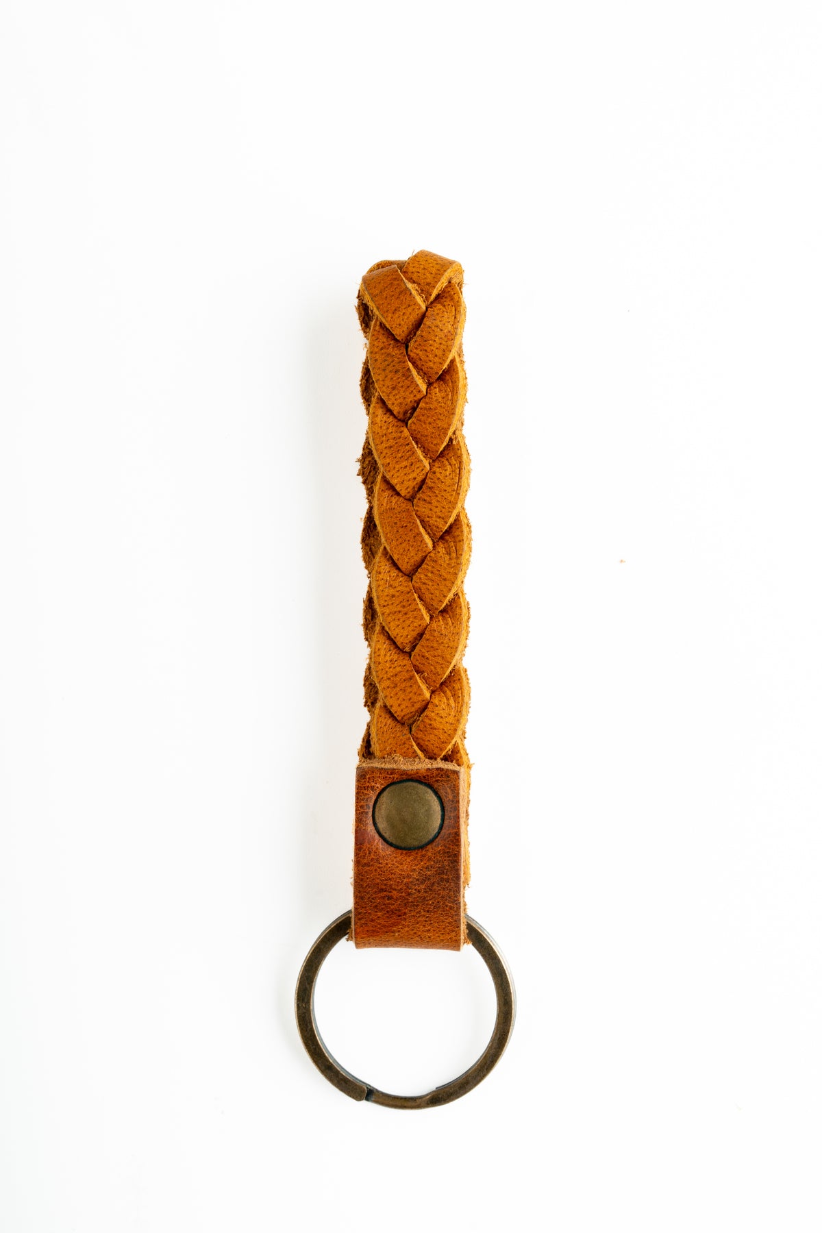 Handmade Keychain - Dust Brown Loop Style Full Grain Leather