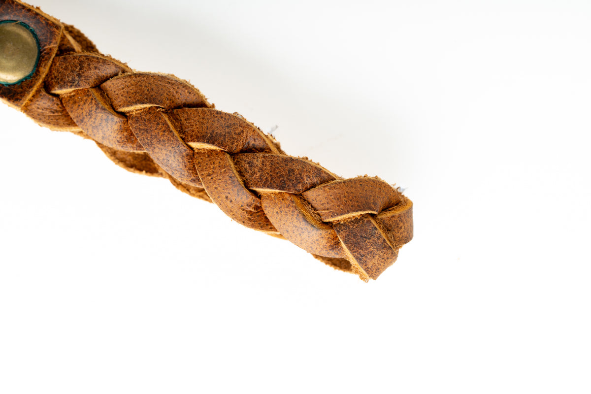 Handmade Keychain - Tan Brown Loop Style Full Grain Leather
