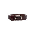 Women's Belt Slim Croc Full Grain Leather