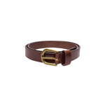 Women's Belt Oil Pull Up Slim Full Grain Leather