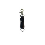 Sturdy Keychain - Black Reinforced Flat Style Full Grain Leather - Pack of 2