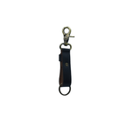 Sturdy Keychain - Black Reinforced Flat Style Full Grain Leather - Pack of 2