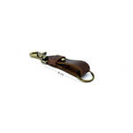 Sturdy Keychain - Cherry Reinforced Flat Style Full Grain Leather - Pack of 2