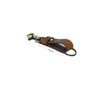 Sturdy Keychain - Tan Brown Reinforced Flat Style Full Grain Leather - Pack of 2