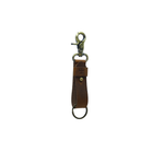 Sturdy Keychain - Tan Brown Reinforced Flat Style Full Grain Leather - Pack of 2
