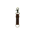 Sturdy Keychain - Tan Brown Reinforced Flat Style Full Grain Leather - Pack of 2