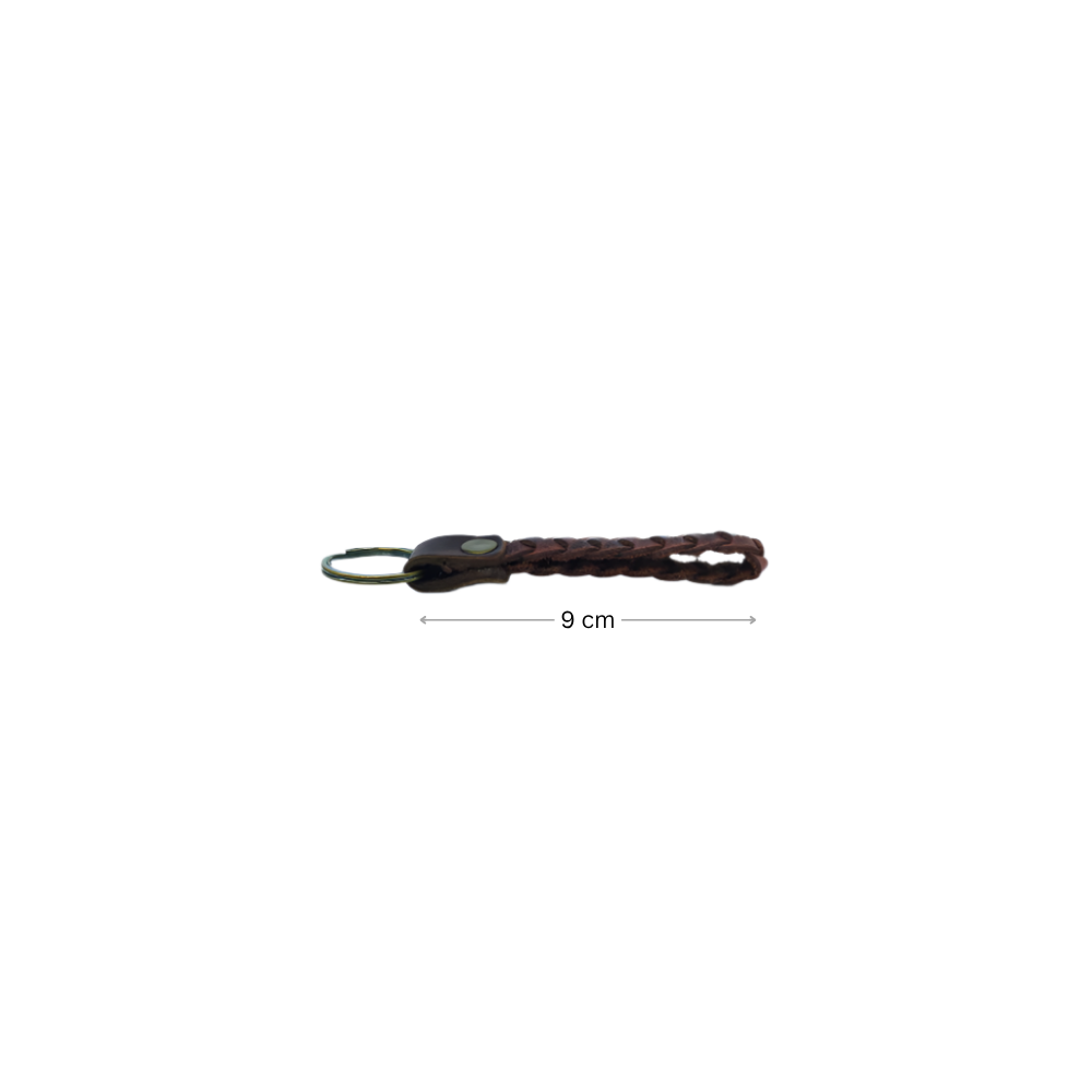 Handmade Keychain - Cherry Loop Style Full Grain Leather