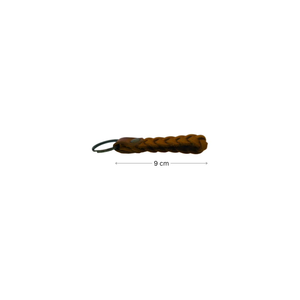 Handmade Keychain - Dust Brown Loop Style Full Grain Leather