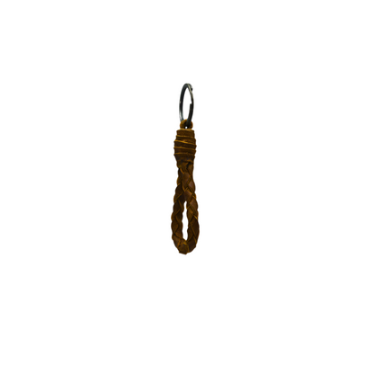 Handmade Keychain - Brown Loop Style Full Grain Leather