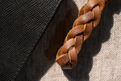Handmade Keychain - Tan Brown Loop Style Full Grain Leather