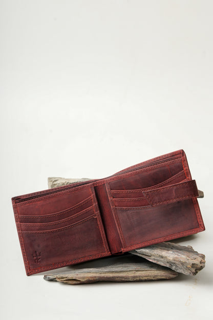Loop Lock Dust Cherry Wallet Full Grain Leather