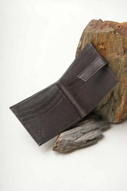 Loop Lock Saffiano Sable Full Grain Leather Wallet