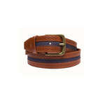 Denim Infused Men's Belt Full Grain Leather