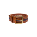Denim Infused Men's Belt Full Grain Leather