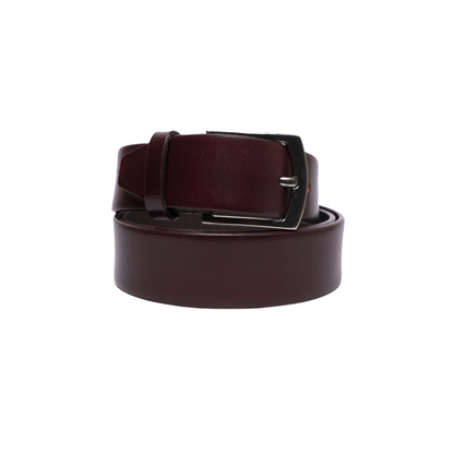 Doming Style Brown Men's Belt Full Grain Leather