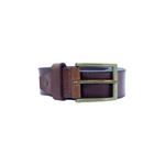 Classic Dual Loop Crunch Brown Men's Belt Full Grain Leather
