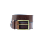 Classic Dual Loop Crunch Brown Men's Belt Full Grain Leather