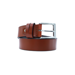 Classic Dual Loop Chestnut Brown Men's Belt Full Grain Leather