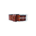 Classic Dual Loop Chestnut Brown Men's Belt Full Grain Leather