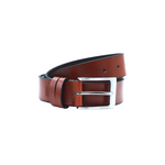 Classic Dual Loop Chestnut Brown Men's Belt Full Grain Leather