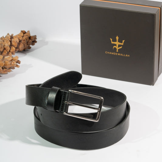 Milano Black Men's Belt 35mm - Italian Full Grain Leather