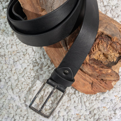 Milano Black Men's Belt 35mm - Italian Full Grain Leather