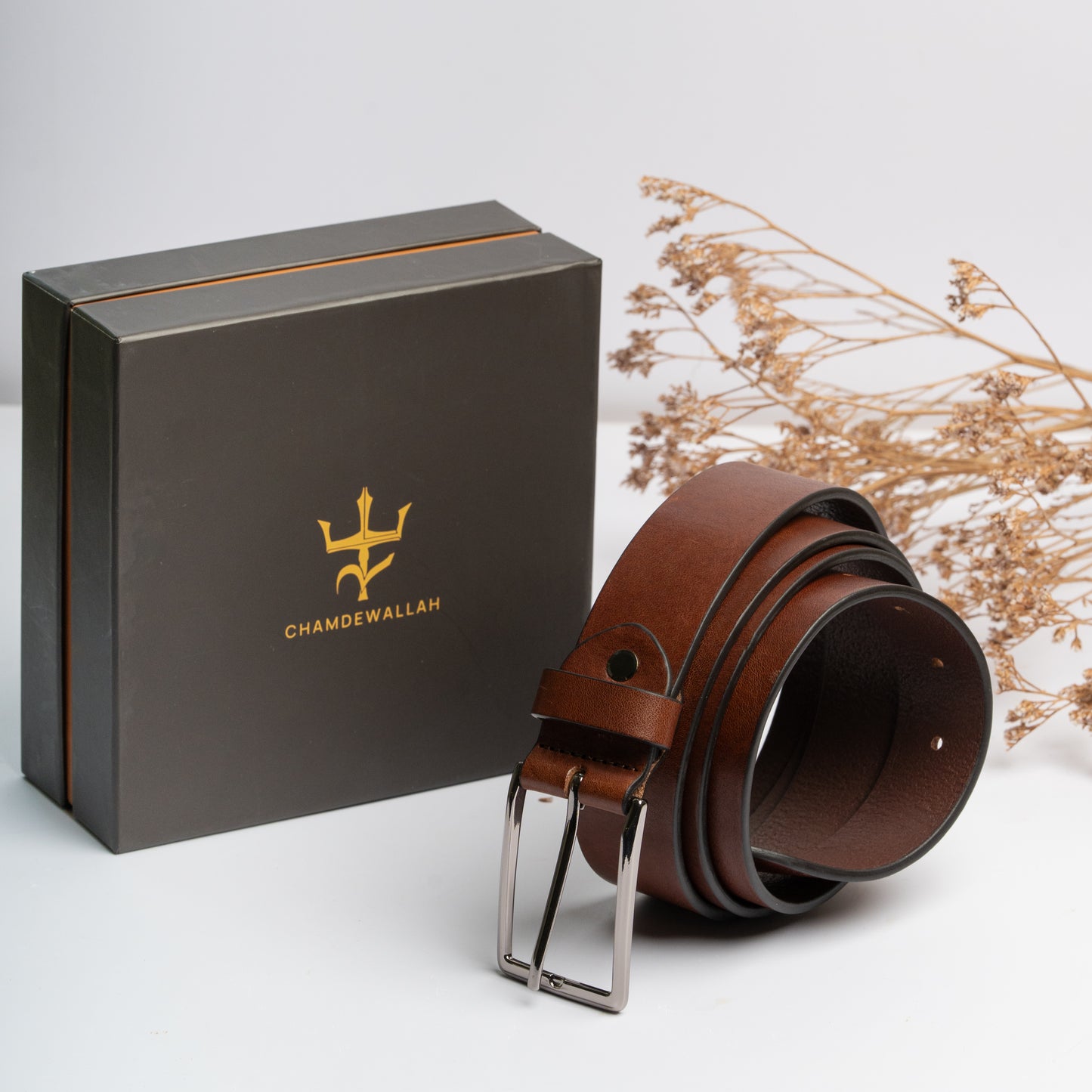 Verona Brown Men's Belt 35mm - Italian Full Grain Leather