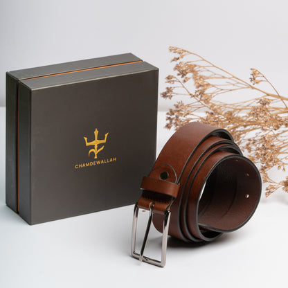 Verona Brown Men's Belt 35mm - Italian Full Grain Leather