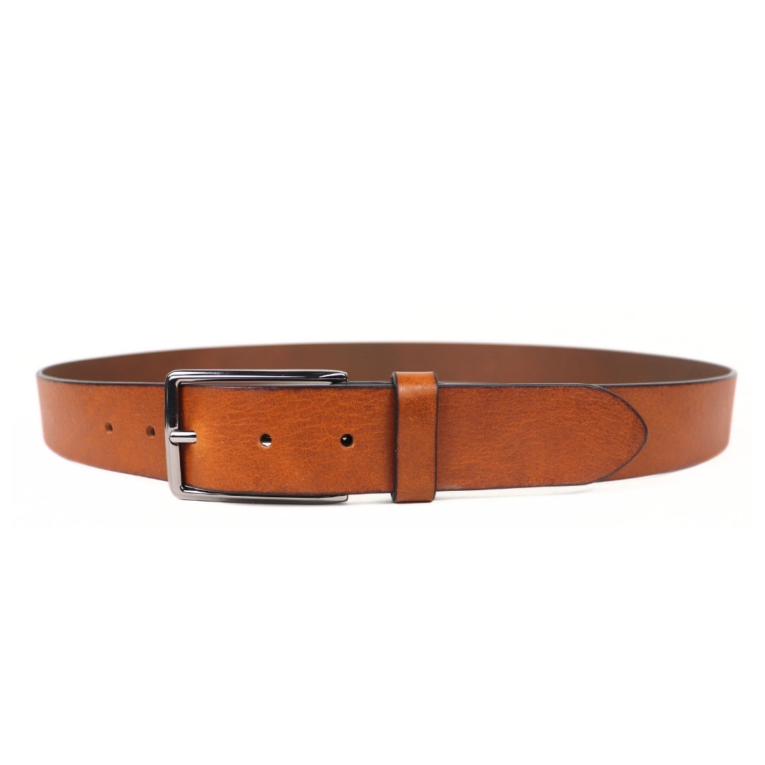 Amber Tan Men's Belt 35mm - Italian Full Grain Leather