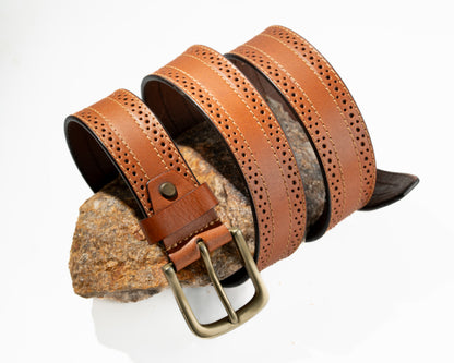 Outer Brogues 35mm Men's Belt Full Grain Leather