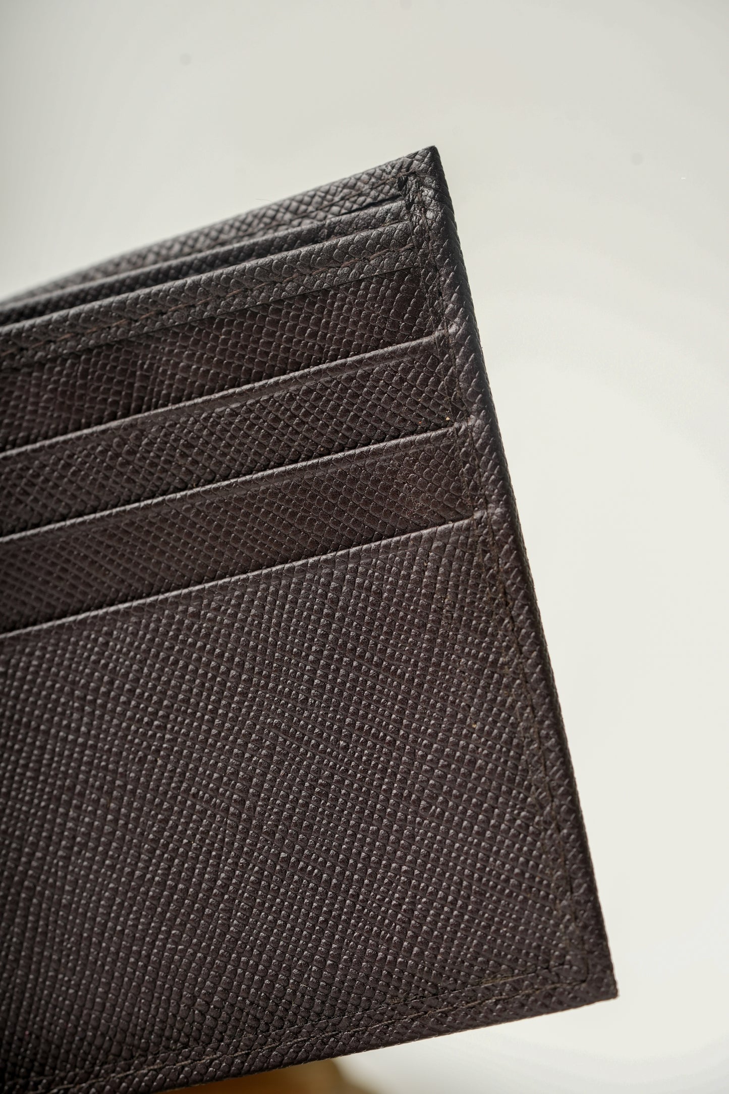 Loop Lock Saffiano Sable Full Grain Leather Wallet