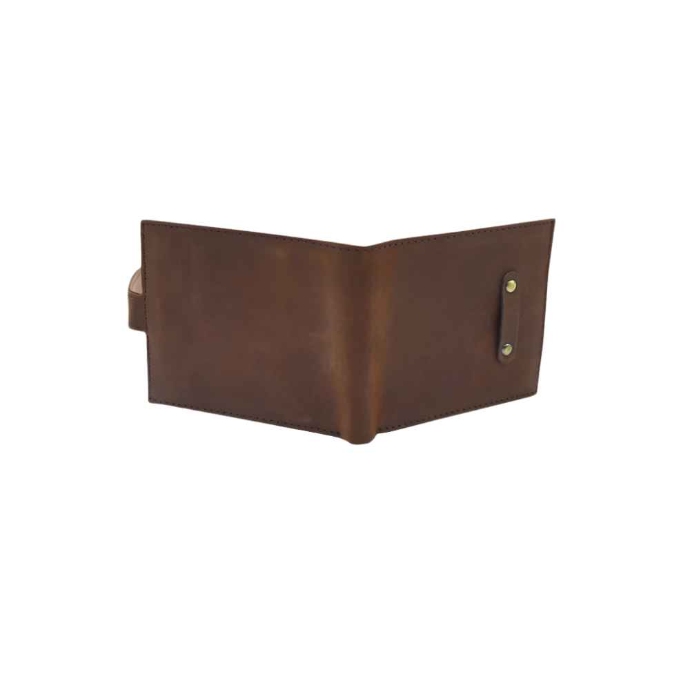 Loop Lock Dust Brown Full Grain Leather Wallet
