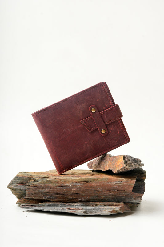 Loop Lock Dust Cherry Wallet Full Grain Leather