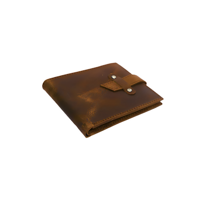 Loop Lock Oil Brown Wallet Full Grain Leather