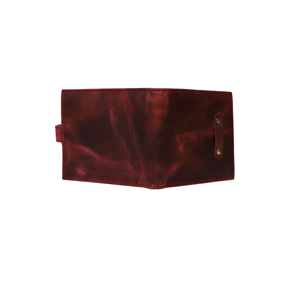 Loop Lock Oil Cherry Wallet Full Grain Leather