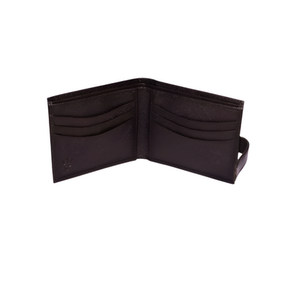 Loop Lock Saffiano Sable Full Grain Leather Wallet