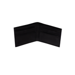Minimal Bi-Fold Dust Black Wallet Full Grain Leather